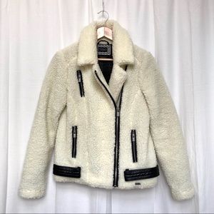 Motorcycle Style Teddy Wool Jacket